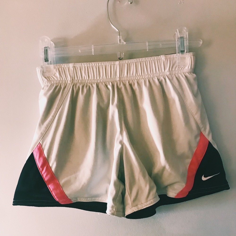 white nike shorts